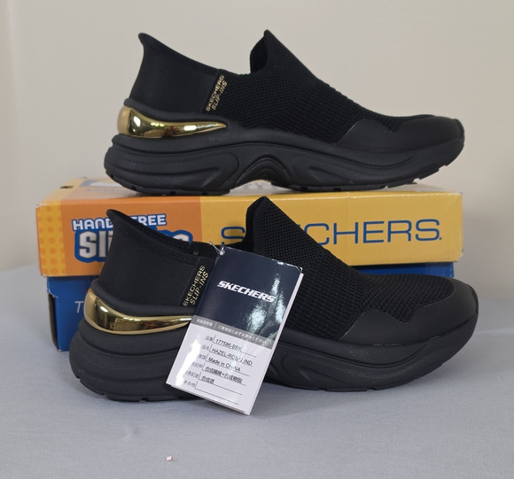 Skechers Shoes - Skechers Mark Nason A-Wedge Hands Free Slip-Ins Women’s 7 Black Gold NIB